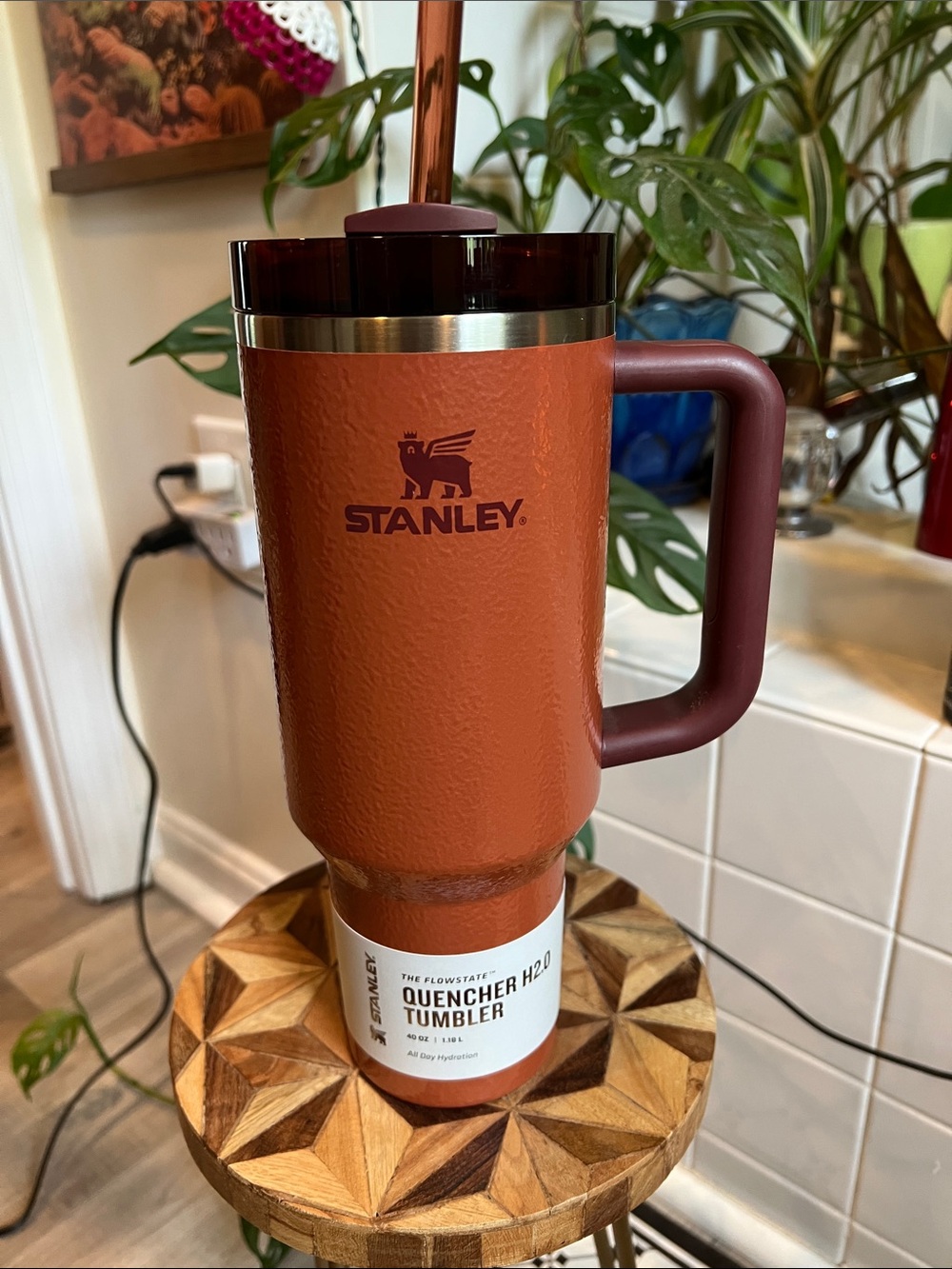 NWT Stanley Hammertone Clay 2023 rust orange quencher 40 oz tumbler